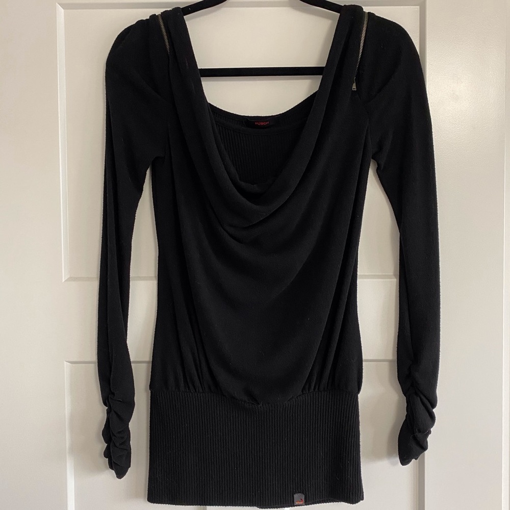 Long Sleeve Sweater W/ Peekaboo Back